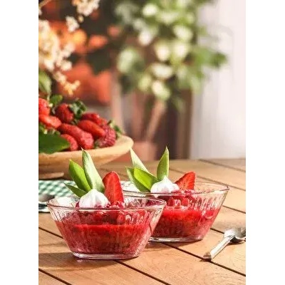 Lav Стъклена купа за ядки, кремове и разядки Хестия 6 броя, малък размер, 215 мл (lv-hes247f)