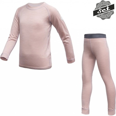 Sensor Merino Air Set dětský triko dl.rukáv + spodky dusty pink