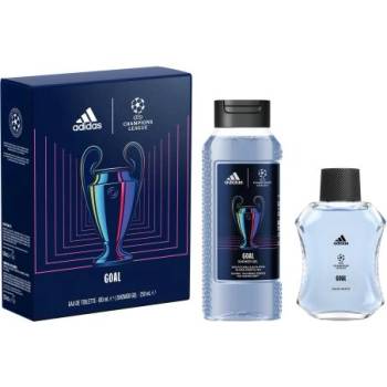 Adidas UEFA Champions League Goal подаръчен комплект: EDT 100 ml + душ гел 250 ml за мъже