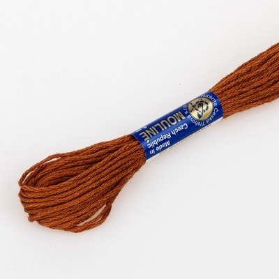 Niťárna Vyšívací příze MOULINE / MULINKA 7282 kari hnědá, jednobarevná, 2g/8m