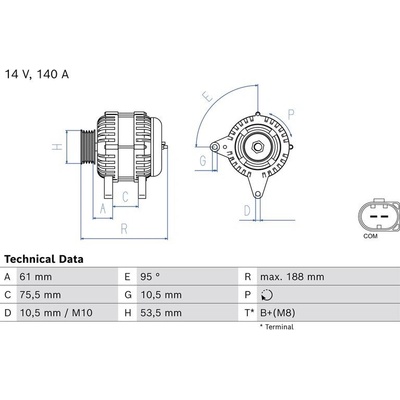 BOSCH 0 986 084 680 generátor (0986084680)