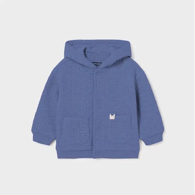 MAYORAL Суичър с качулка cuadrille в син цвят за бебе момче Майорал
