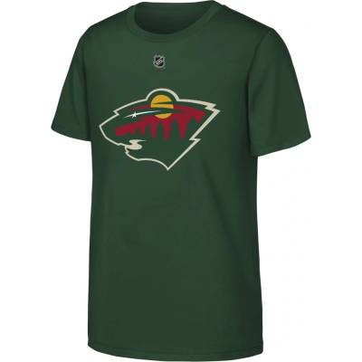 Outerstuff Brock Faber #7 Minnesota Wild NHL Flat Name & Number Short Sleeve Cotton