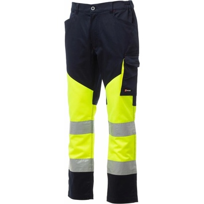 Payper Working kalhoty cargo žlutá fluo/námořnická modrá