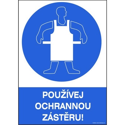 RAFO Samolepka Používej ochrannou zástěru!