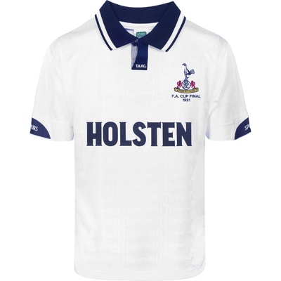 Score Draw Футболна фланелка Score Draw Men's Spurs 91 Home Licensed Retro Football Shirt - White