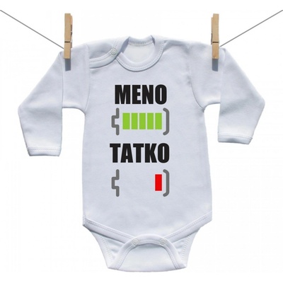 Boodyy Body s dlhým rukávom Batéria nabitá/vybitá tatko s menom