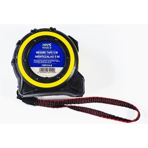 IRIS TOOLS ITMT316-B Измервателна лента, дължина 5 m, широчина 19 mm, гумирано покритие на корпуса (ITMT316-B)