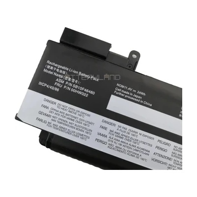 00HW022 батерия за лаптоп Lenovo, 3 клетки, 11.4V, 24Wh (L-BB-0111-1)