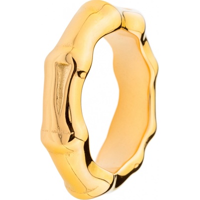 Franco Bene Bulky nepravidelný prsten širší pozlacený 1052