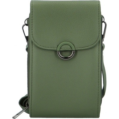 Stylová dámská koženková crossbody kapsa Gabrisa zelená