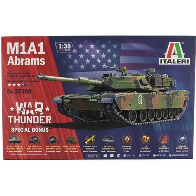 ITALERI TANK M1A1 ABRAMS MILITARY TANK 1:35