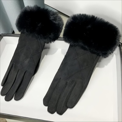 HARAHU Дамски ръкавици jt - 38942 - Черна kp38942 (jt-38942)