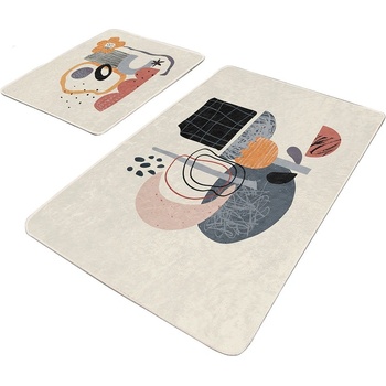 Mila Home Бежови кадифени постелки за баня в комплект от 2 бр. 60x100 cm - Mila Home (Bathmat-2li-Set166)