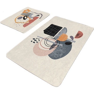 Mila Home Бежови кадифени постелки за баня в комплект от 2 бр. 60x100 cm - Mila Home (Bathmat-2li-Set166)