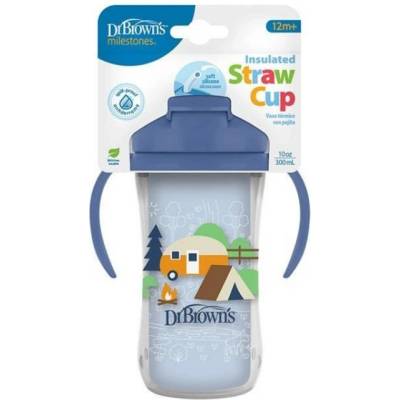 Dr. Brown's TC01202-INTL Чаша със сламка 300 мл синя 12м+ (72239323298)