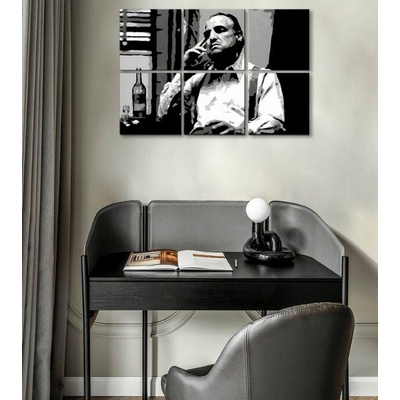 Největší mafiáni na plátně THE GODFATHER - VITO CORLEONE s lahví skotské - Vito Corleone s lahví skotské - 150x100 cm