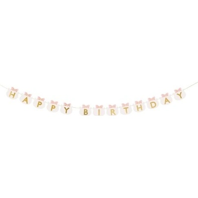 Party nápis Happy Birthday roztomilé kočičky 280 cm – Zboží Dáma