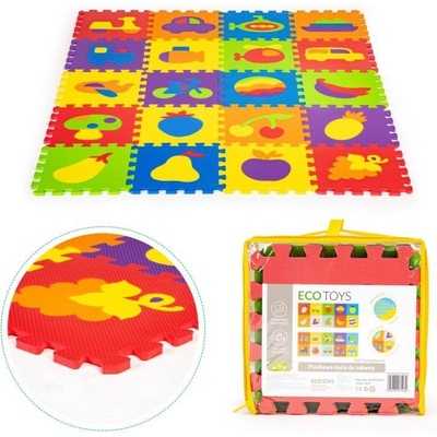 EcoToys EVA Pěnová podložka puzzle 20 prvků 148x119cm ECOEVA003 – Zboží Dáma