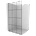 Mexen Kioto душ панел Walk-in 100 x 200 см, черна решетка 8 мм, бяла - 800-100-101-20-77 (800-100-101-20-77)