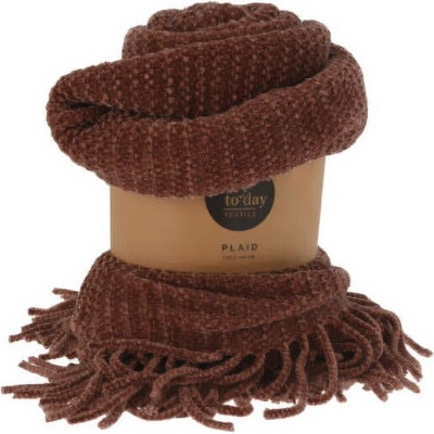 Home Styling Collection Deka boho s třásněmi hnědá hnědá 120x150