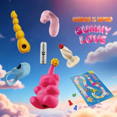 Love Gift Set Súprava pre páry s hracou doskou Gummy UPKO*UEROS