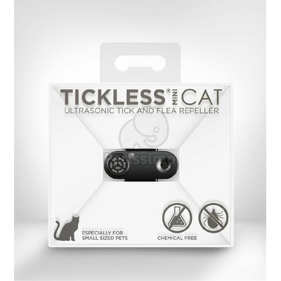 Tickless Mini Cat ултразвуков репелент срещу бълхи и кърлежи Черен