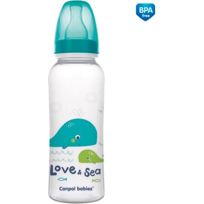 Canpol babies fľaša s potlačou Love&Sea green 250 ml