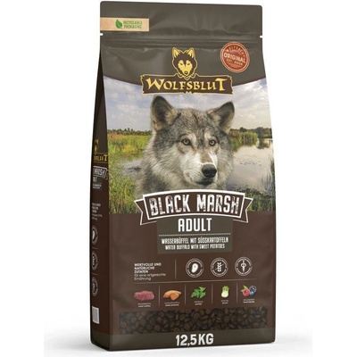Wolfsblut Dog Adult Black Marsh bůvol s batáty 12,5 kg