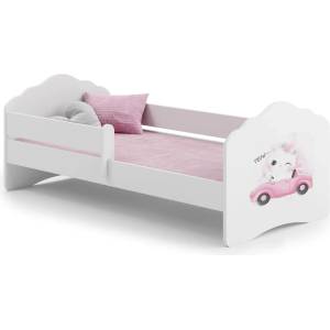 Kobi Детско легло FALA с парапет с различни мотиви (140 х 70 см, cat with car)