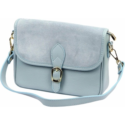 Luka dámska kožená crossbody kabelka modrá na rameno 25-036-2