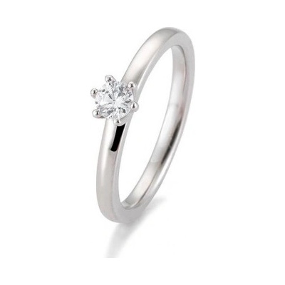 Sofia Diamonds prsteň z bieleho zlata s diamantom BE41 05990