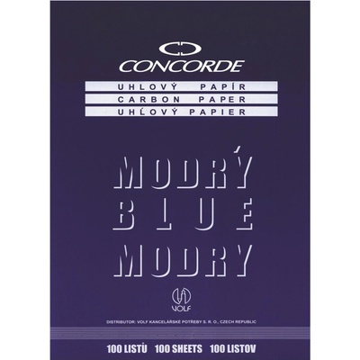 Uhlový Concorde, A4, 25 listů, modré