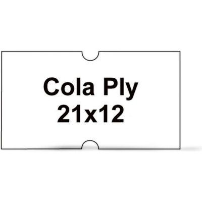 Cenové etikety COLA PLY 21x12 biele