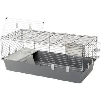 Ferplast - CAGE Rabbit 120 -Оборудвана клетка за зайци и други гризачи, 118 х 58, 5 х 51, 5 см