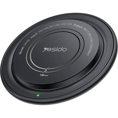 YESIDO Безжично зарядно Yesido DS39 - Type-C, LED Indicator, 15W - Черно