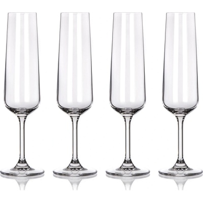 MAISON FORINE sklenice na šampus flétna MARTA 4 x 205 ml