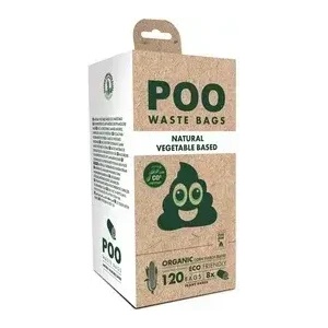 M-Pets - Poo Waste Bag Bio 100% Биоразградими и компостируеми пликчета 8 ролки