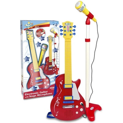 Bontempi Електронна рок китара и микрофон със стойка - 191355К