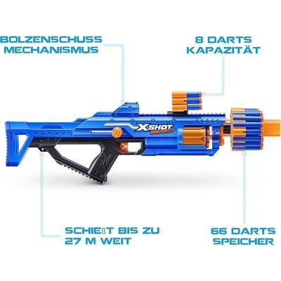X-Shot Insanity Bezerko Blaster s 84 pěnovými šipkami, oranžová
