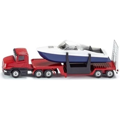 SIKU - Комплект камионче и лодка Low loader with boat (1613)