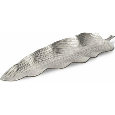 EUROFIRANY DEKORAČNÍ TALÍŘ SARA 04 55 x 19 x 4 cm STŘÍBRNÝ