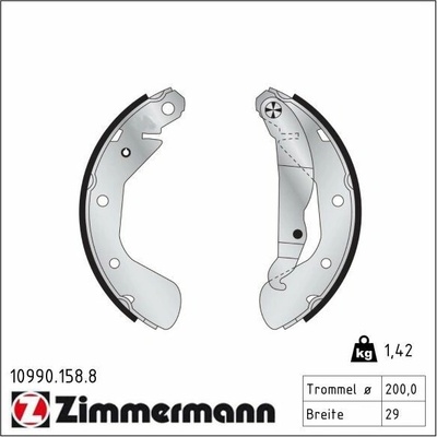 Sada brzdových čelistí ZIMMERMANN 10990.158.8