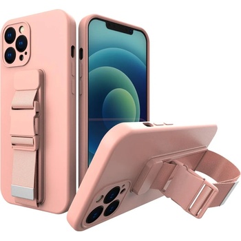 HQWear Кейс от TPU материал с каишка Rope case за Apple iPhone 11 Pro Max, Розов (KXG0021582)