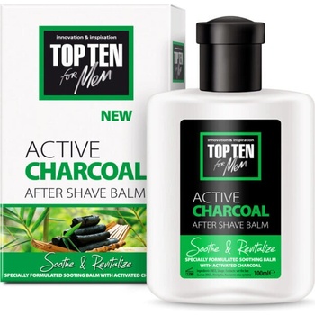 TOP TEN Active Charcoal Балсам за мъже след бръснене с активен въглен 100мл (160063)