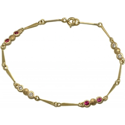 Zlatnictví Zlatíčko zlatý náramek s kamínky 211.00002