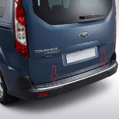 Omtec Nerez leštěný kryt horní hrany zadního nárazníku Ford Transit Connect II / Tourneo Connect 2013-21