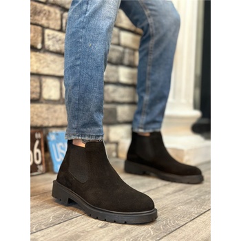 BOA Shoes Мъжки спортни боти от естествен велур ba0319 - Черни #406431 (406431_Черно)