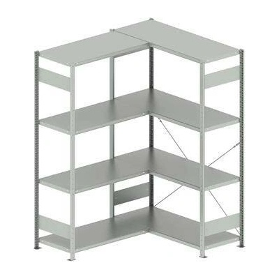 META zásuvný rohový regál 2000 x 1300 /1000 x 500 mm nosnost 100 kg