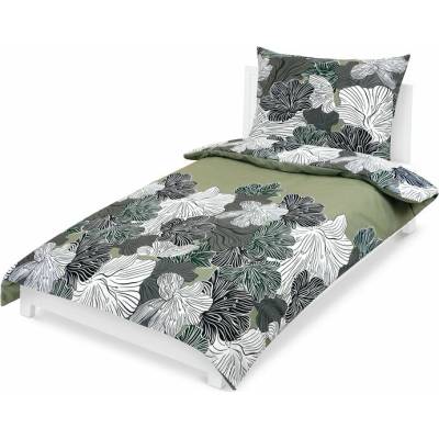 Sconto obliečky KHAKI KVET 70x90 140x200